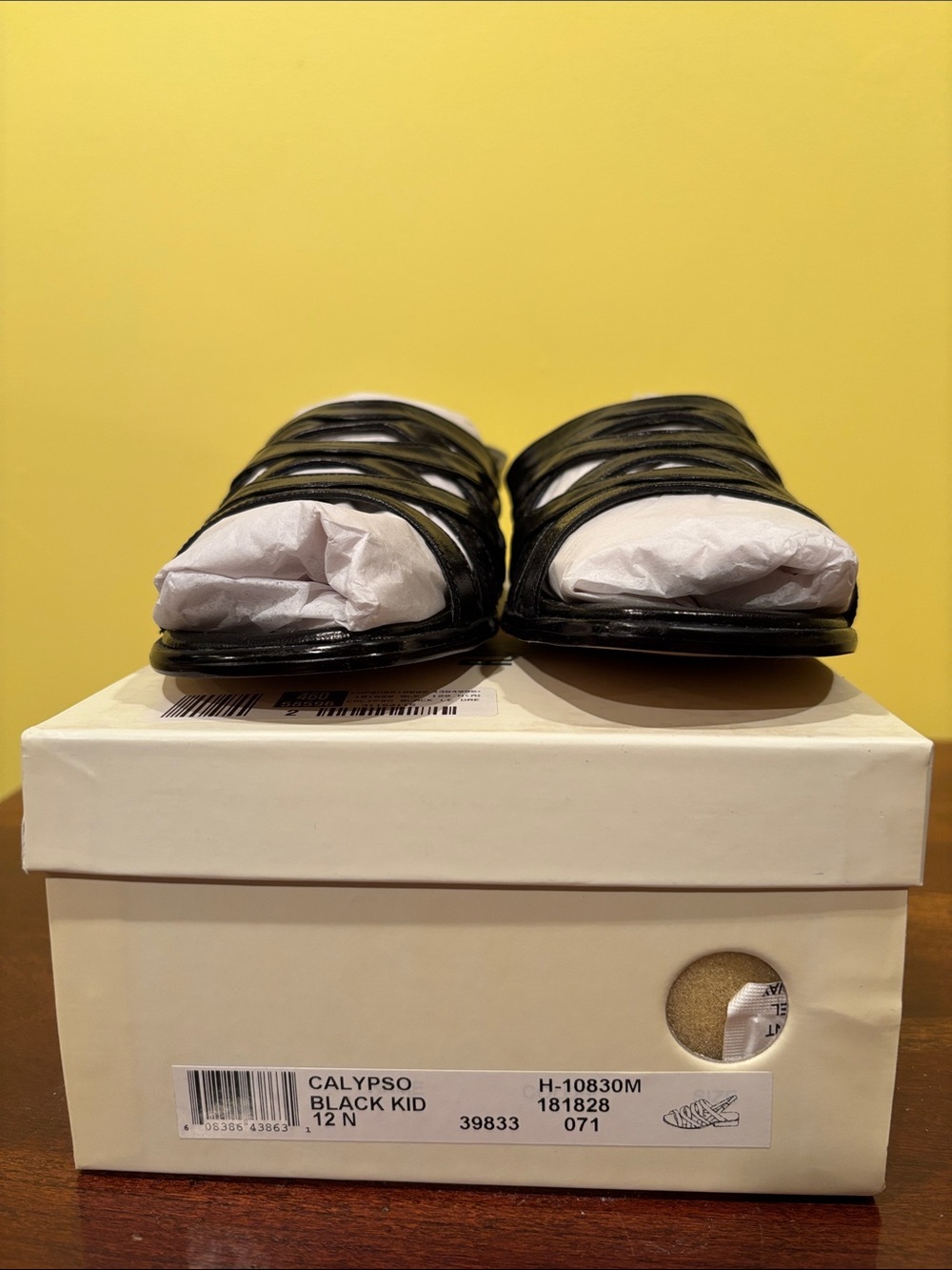 Ros Hommerson Calypso Black Women’s Sandals size 12 Narrow NIB 181828 BLK